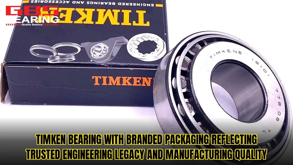 TIMKEN Bearing with branded packaging reflecting trusted engineering legacy and manufacturing quality